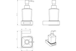 Дозатор Boheme Q 10957-MG Matt Gold - 2