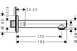 Излив Hansgrohe Talis S 72410000 для ванны - 2