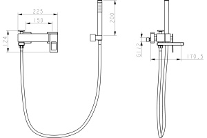 Смеситель Boheme Q 143-BB.2 для ванны с душем - 2