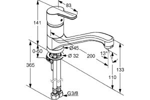 Смеситель для кухонной мойки Kludi Logo Neo хром (379130575) - 3