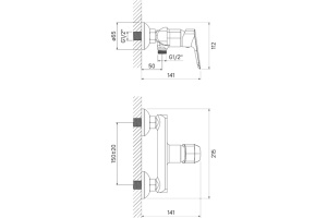 Смеситель IDDIS Vibe для душа VIBSB00i03WA - 3