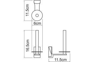 Держатель туалетной бумаги Wasserkraft Exter K-5297 - 3
