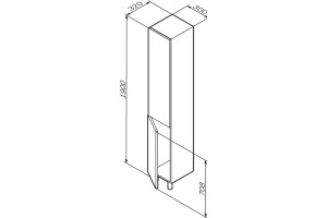 Шкаф-пенал AM.PM Gem L белый глянец, напольный - 2