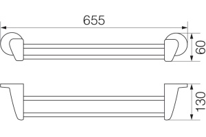 Полотенцедержатель Veragio Oscar OSC-5222.BR бронза - 2