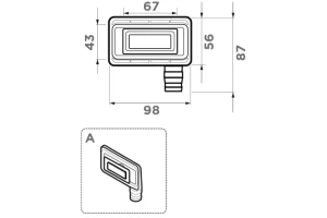 Перелив универсальный для моек Omoikiri графит (4956769) - 2