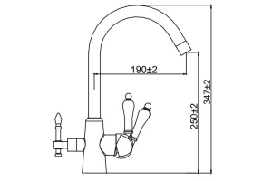 Смеситель для кухонной мойки  KAISER Vincent (31744-3) - 2