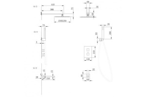 Душевая система Abber Daheim черный, матовый (AF8250B) - 3