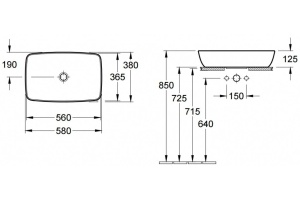 Раковина Villeroy & Boch Artis 4172 58 R1 alpin - 3