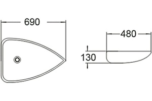 Раковина SantiLine SL-1033 - 2