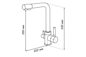 Смеситель для кухни РУАН фильтр серый - 3