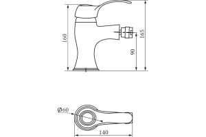 Смеситель Veragio Grazia VR.GRA-3520.CR для биде - 2