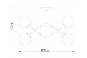 Потолочная люстра Arte Lamp Fobos A2704PL-9SG - 2