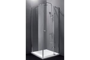 Душевой уголок Cezares Verona 100х100 хром стекло прозрачное - 2