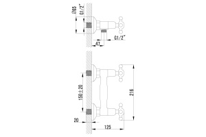 Смеситель для душа Lemark Vintage бронза (LM2803B) - 2