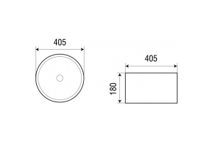 Раковина накладная Weltwasser WW Elbach 3272 40.5 белый (10000003838) - 2