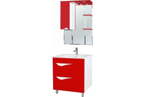 Зеркало-шкаф Bellezza Эйфория 80 L красный - 2