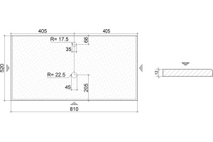 Столешница Armadi Art Monaco 81 золото - 2