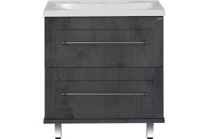 Тумба с раковиной Misty Марта 80 темный бетон