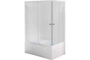 Душевой уголок Royal Bath BP 120х80 L с поддоном профиль белый стекло матовое