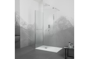 Душевой уголок Rgw Walk in 100х80 хром стекло прозрачное
