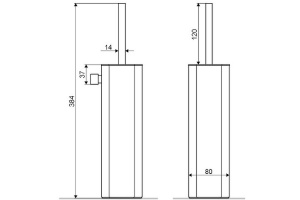 Ершик для унитаза напольный Excellent Riko золотой - 2
