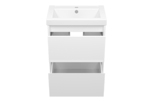 Тумба с раковиной Misty Алиса 50 белая глянцевая - 2