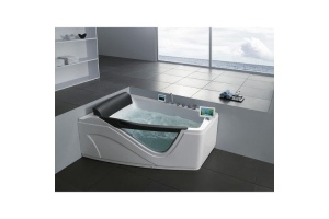 Акриловая ванна Gemy 170х130 белая левая с гидромассажем - 2