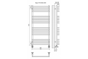 Водяной полотенцесушитель Terminus Берн П18 500х1200 Хром - 2