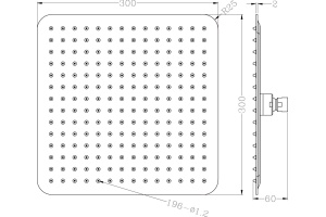 Верхний душ Rav Slezak 30х30 хром - 3
