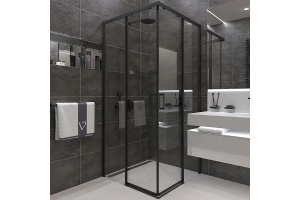 Душевой уголок Veconi Rovigo 80х80, черный (RV47B-80-01-C4)