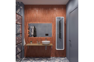 Столешница с раковиной DIWO Элиста 120 светлое дерево, с раковиной Moduo 40 RING - 2