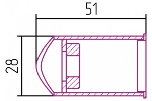 Скрытое подключение Модуль скрытого подключения для МЭМ d 28 мм (Золото) - 2