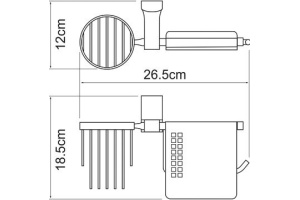 Держатель туалетной бумаги Wasserkraft Leine K-5059 с держателем освежителя воздуха - 3