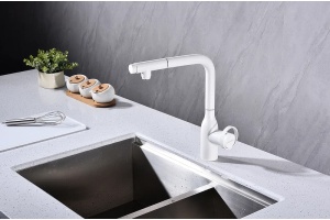 Смеситель для кухни Paulmark Urban белый матовый - 2