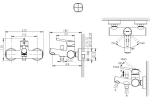 Смеситель Bravat Palace F6172217CP-01-RUS для ванны с душем - 2