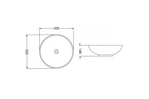 Накладная раковина Vincea 32 белая - 2