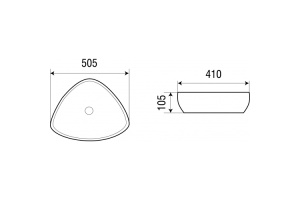 Раковина накладная Weltwasser WW Elbach 1133 50.5 белый (10000003850) - 2