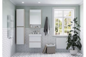 Комплект мебели Aquaton Сканди 55 белый - светлое дерево