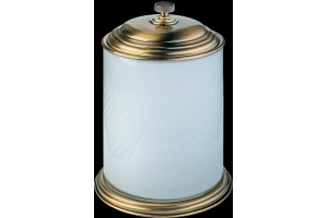 Ведро для мусора Boheme Royale Cristal бронза с черными кристаллами Preciosa