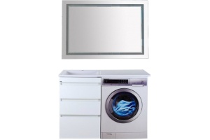 Мебель для ванной Misty Фостер 55 напольная, под стиральную машину