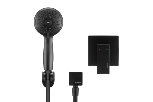 Swedbe Platta Душевой набор со встроенным смесителем с монтажным боксом, цвет: черный 5550B