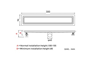 Душевой лоток Gappo хром 30 с решеткой под плитку - 3
