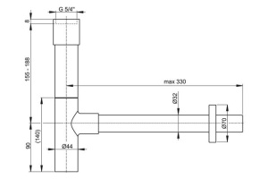 Сифон для раковины AlcaPlast A402 - 2
