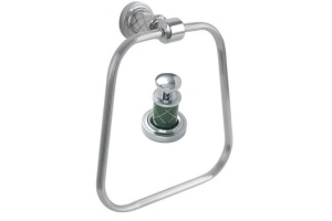 Полотенцедержатель Boheme Murano хром с зеленым