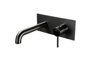 Смеситель для раковины встраиваемый Black&White Universell черный матовый