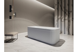 Ванна акриловая Abber 170х75 белый матовый - 2