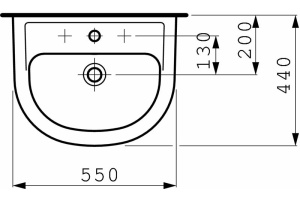 Подвесная раковина Laufen Pro B (8.1095.1.000.104.1) - 3