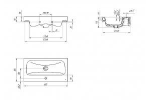 Мебельная раковина Misty Moduo 60 белая глянцевая - 3