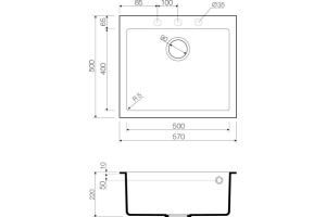 Мойка кухонная Omoikiri Bosen 57-BE ваниль - 3
