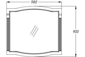 Зеркало Opadiris Лаура 100 белое матовое - 3